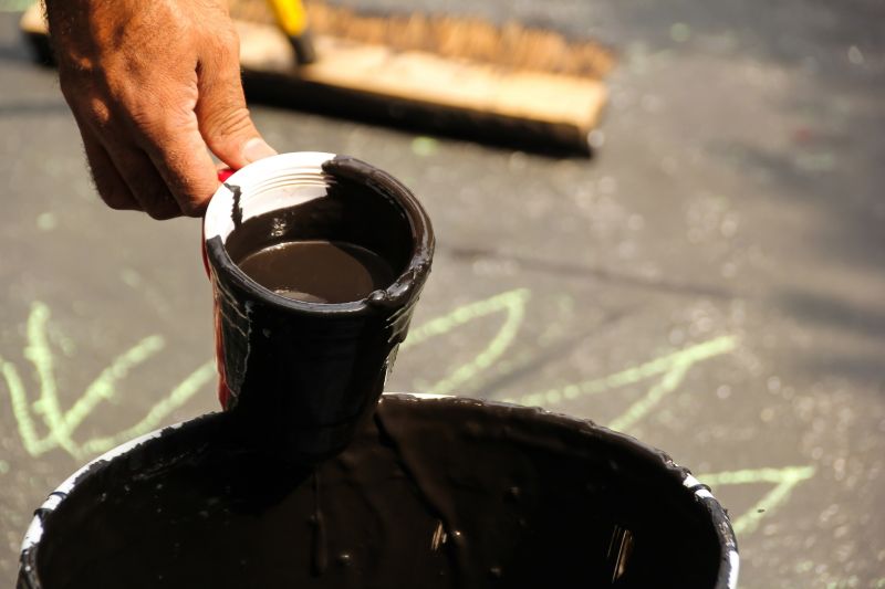 Finished Black Top Coating Surface